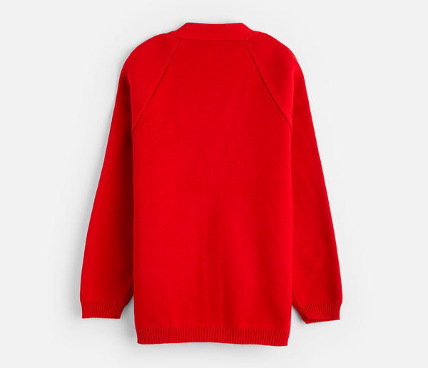 Knitted School Cardigan Red MyClothing My Clothing