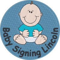 Baby Signing Lincoln (Blue logo)