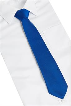 St. Margaret Clitherow Primary School Standard Tie displayed on a white shirt, featuring a sleek polyester design ideal for school uniforms.