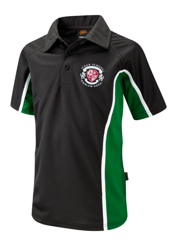 SPIRIT Sports Polo - Black/Emerald
