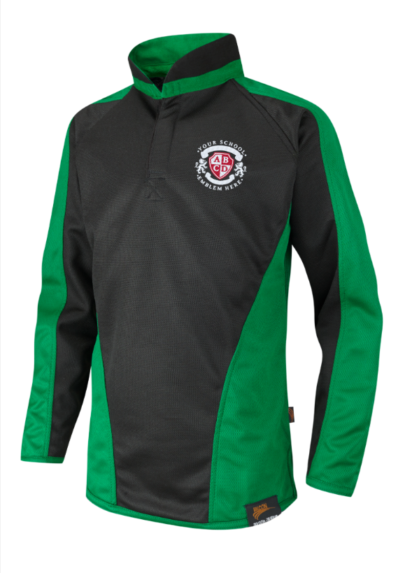 SPIRIT Fully Reversible Sports Top - Black/Emerald