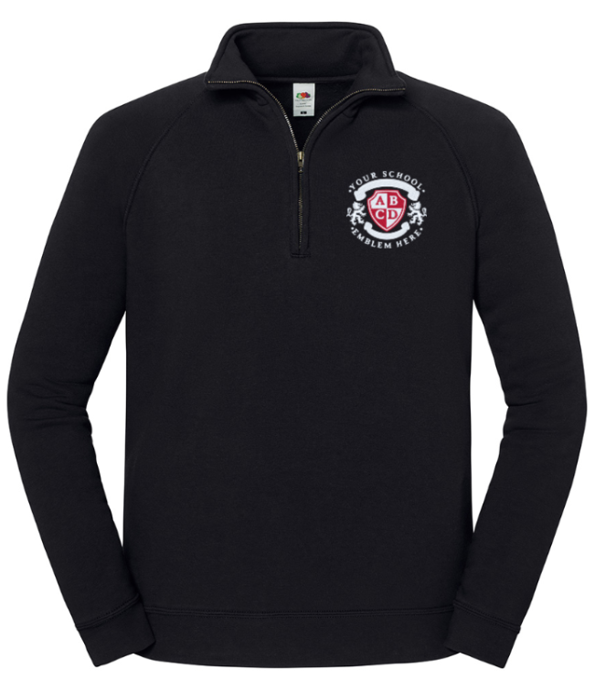 Zip Neck Sweatshirt - Black