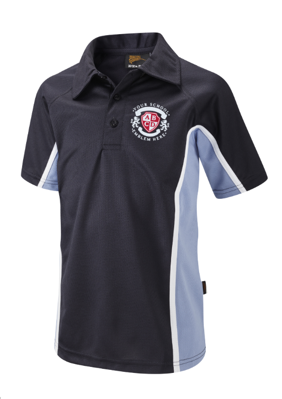 SPIRIT Sports Polo - Navy Blue / Sky Blue