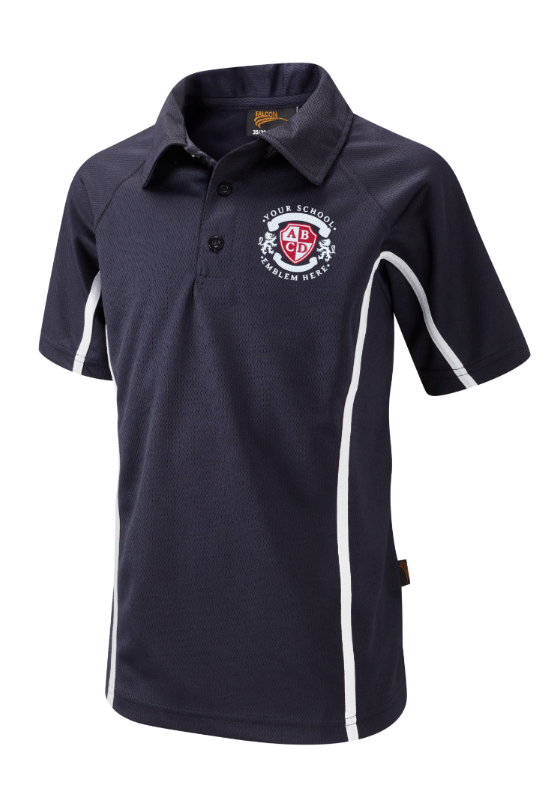 SPIRIT Sports Polo - Navy Blue / White