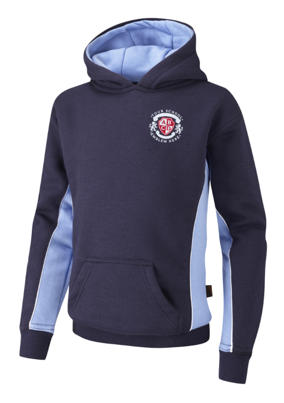 SPIRIT Hooded Top - Navy Blue/Sky Blue