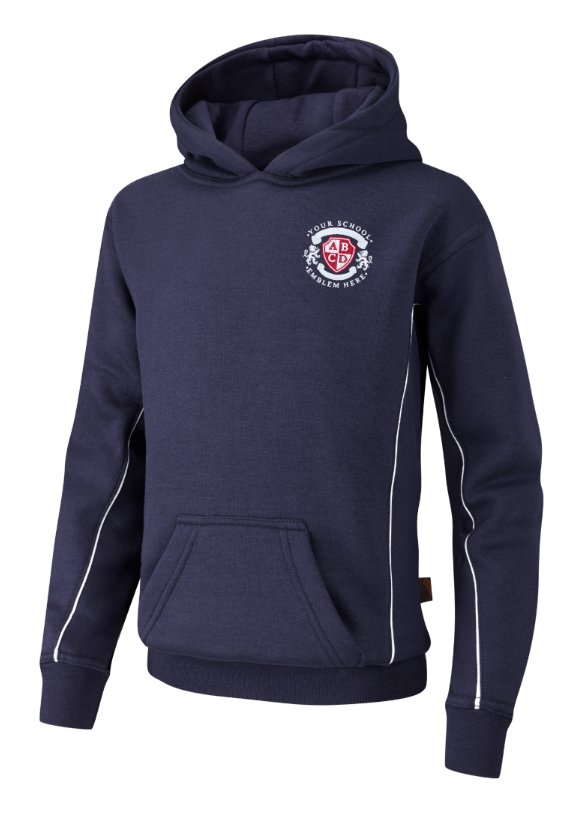 SPIRIT Hooded Top - Navy Blue/White
