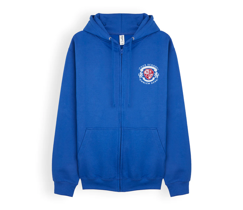 Zipped Hoodie - Royal Blue