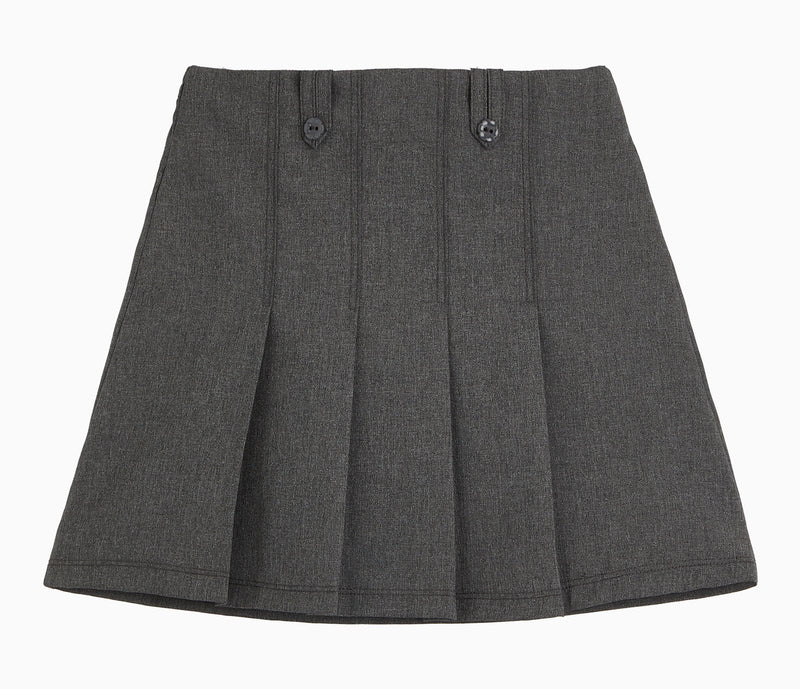 Junior Skirt - Flower Button - Grey