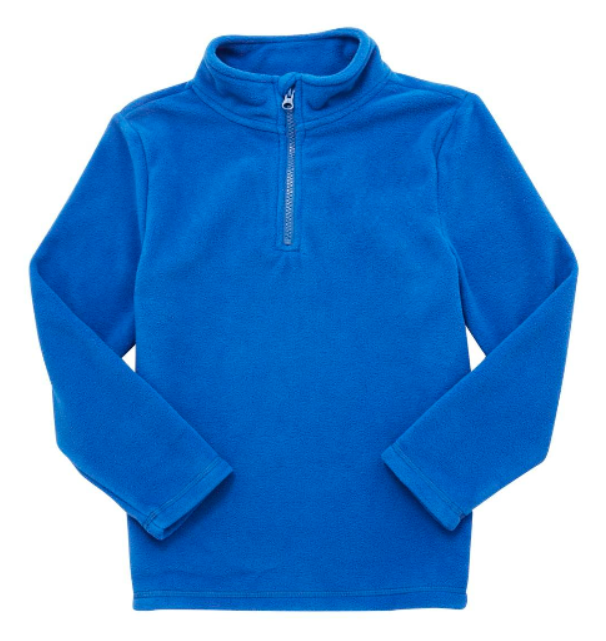 Plain Half Zip Fleece Blue