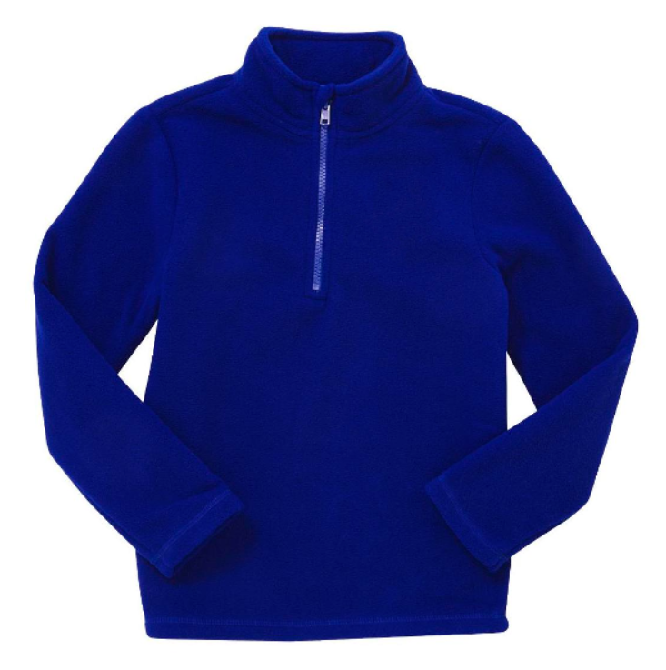 Plain Half Zip Fleece - Bright Royal Blue