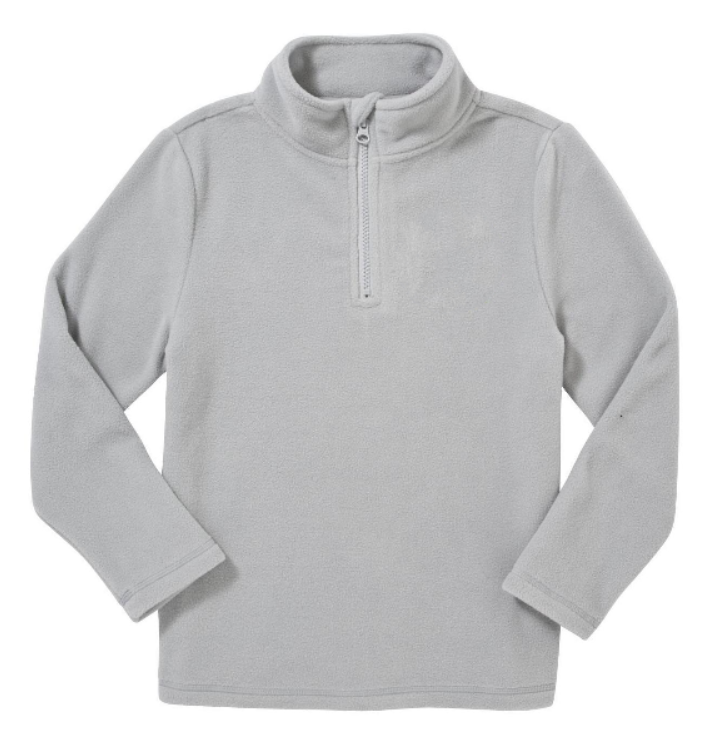 Plain Half Zip Fleece - Grey