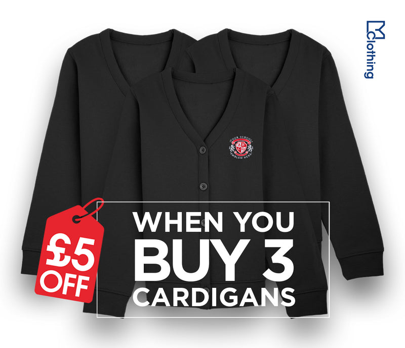 3 Pack - Jersey Cardigan - Black