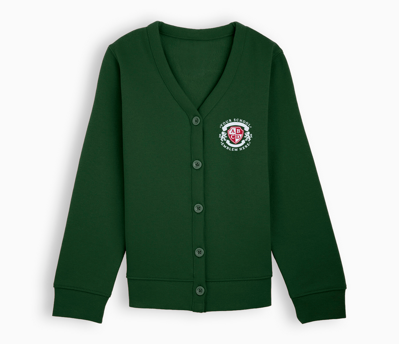 Dark green school cardigan sale