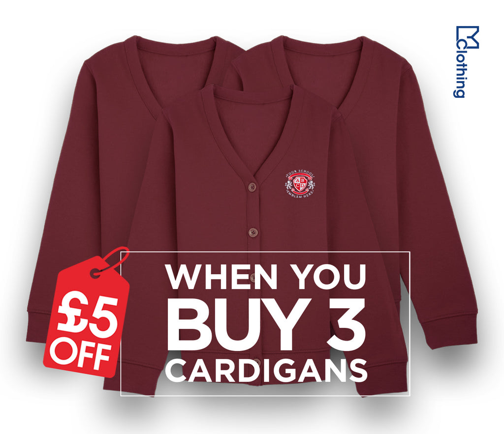 3 Pack - Jersey Cardigan - Burgundy