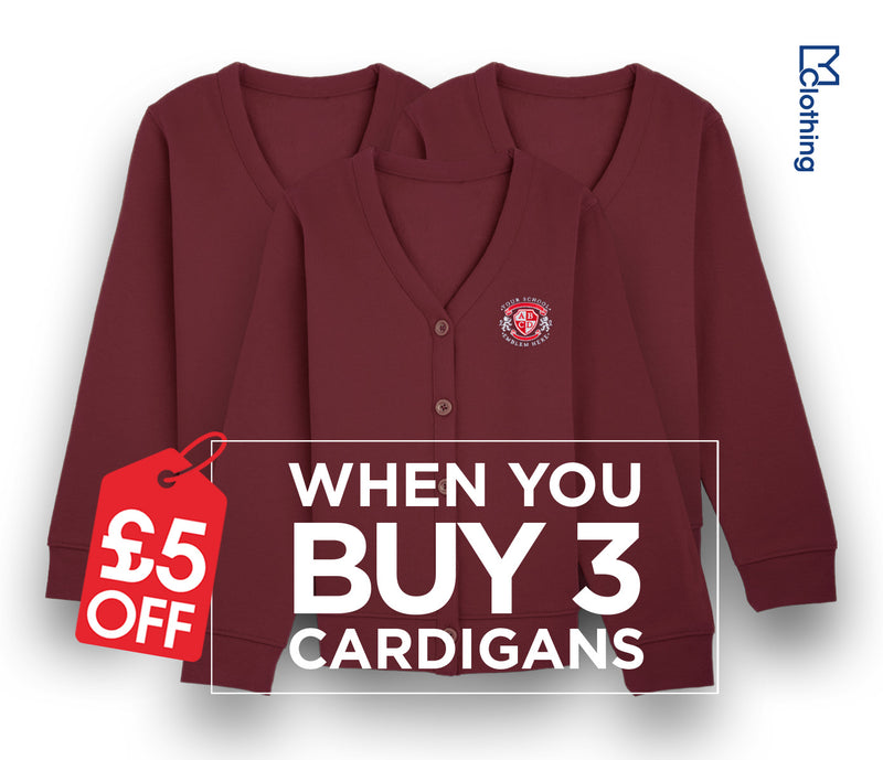 3 Pack - Jersey Cardigan - Burgundy