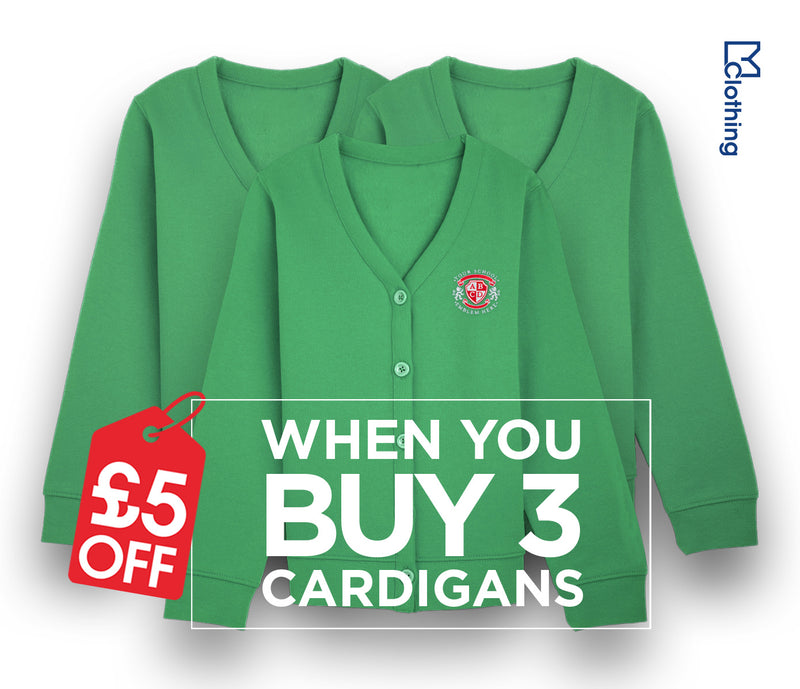 3 Pack - Jersey Cardigan - Emerald Green