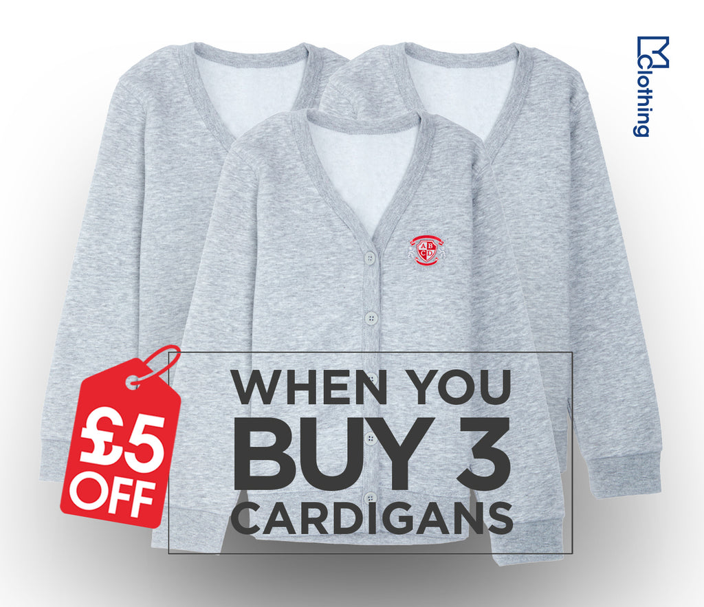 3 Pack - Jersey Cardigan - Grey