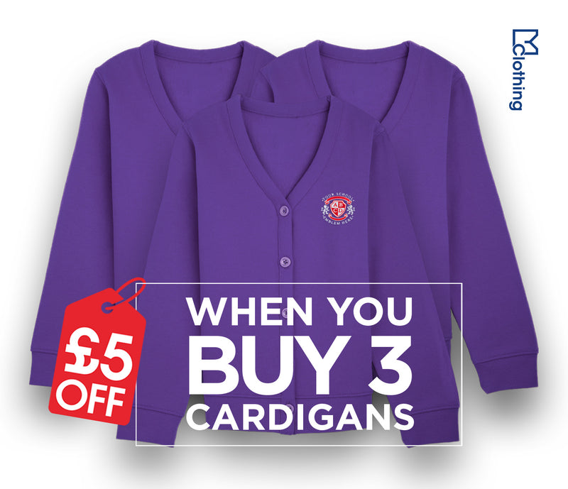 3 Pack - Jersey Cardigan - Purple