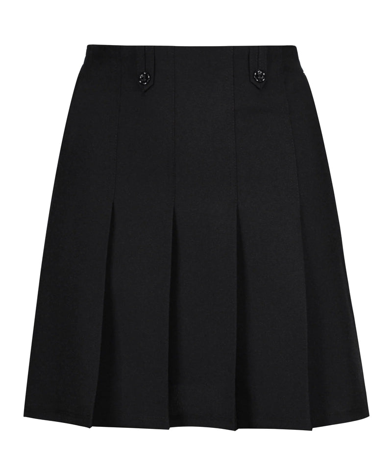 Junior Skirt - Flower Button - Black