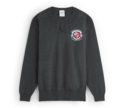 V-Neck Jumper - Grey