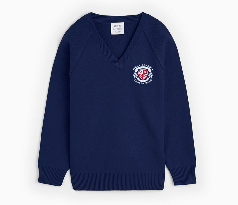 V-Neck Pullover - Navy