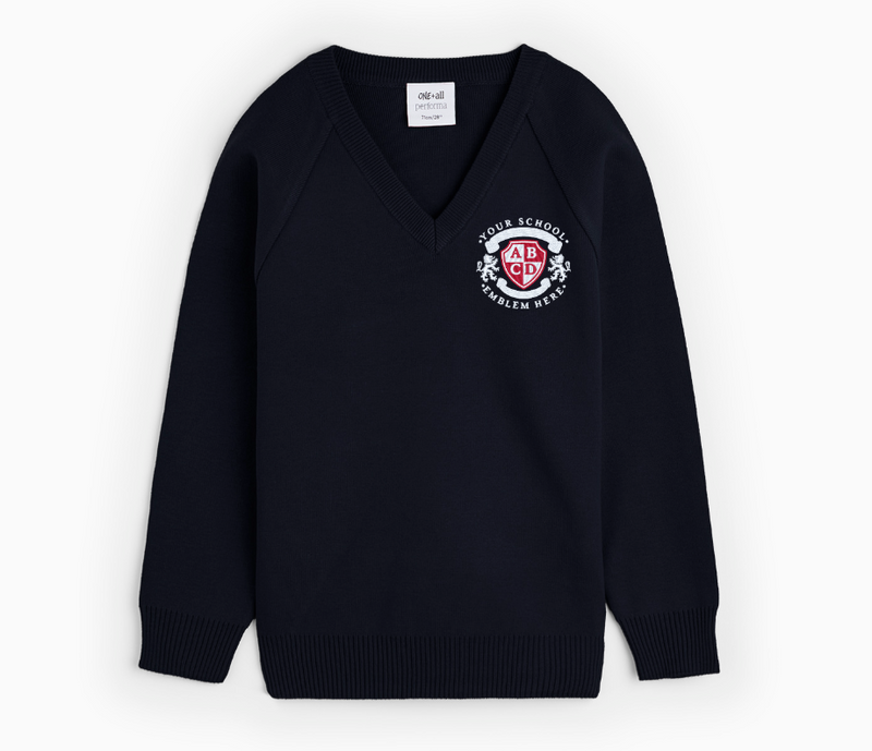 V-Neck Pullover - Navy