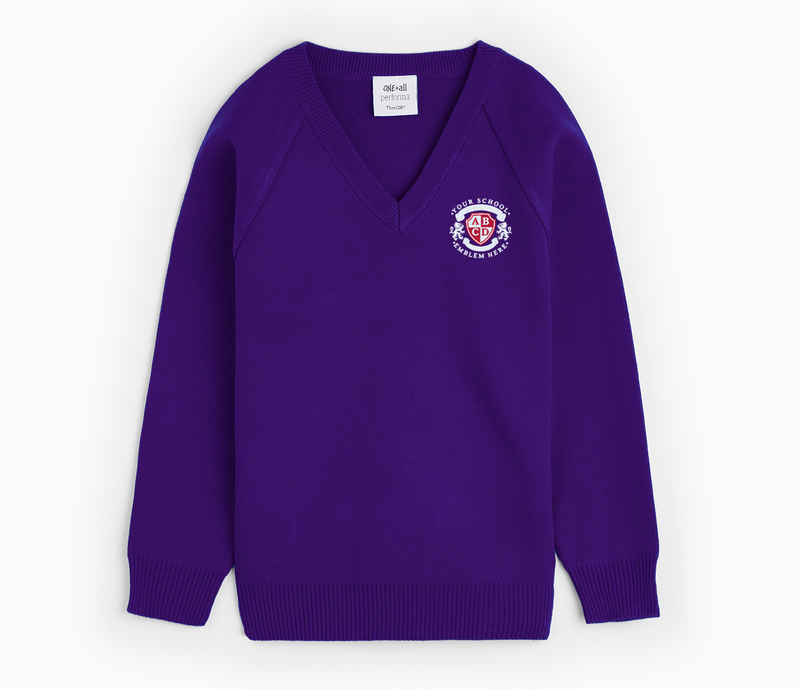 V-Neck Pullover - Purple