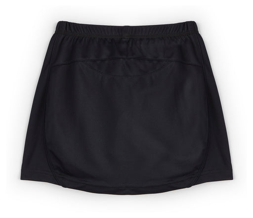 Skort - Black: Breathable sports skort featuring lightweight, quick-dry, ultra-soft performance polyester with a modern design and traditional elements.