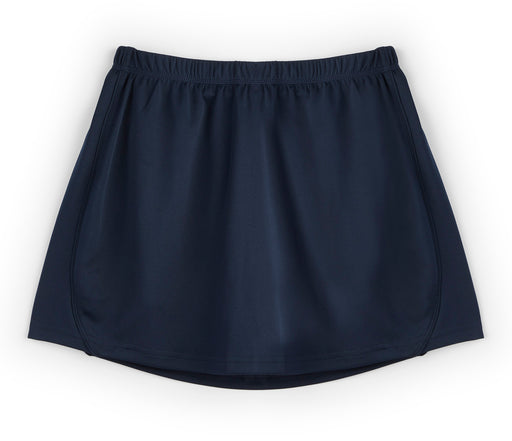 Navy Skort featuring breathable, quick-dry, lightweight design with ultra-soft performance polyester, showcasing a traditional yet stylish modern look.