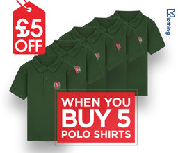 5 Pack - Polo Shirt - Bottle Green