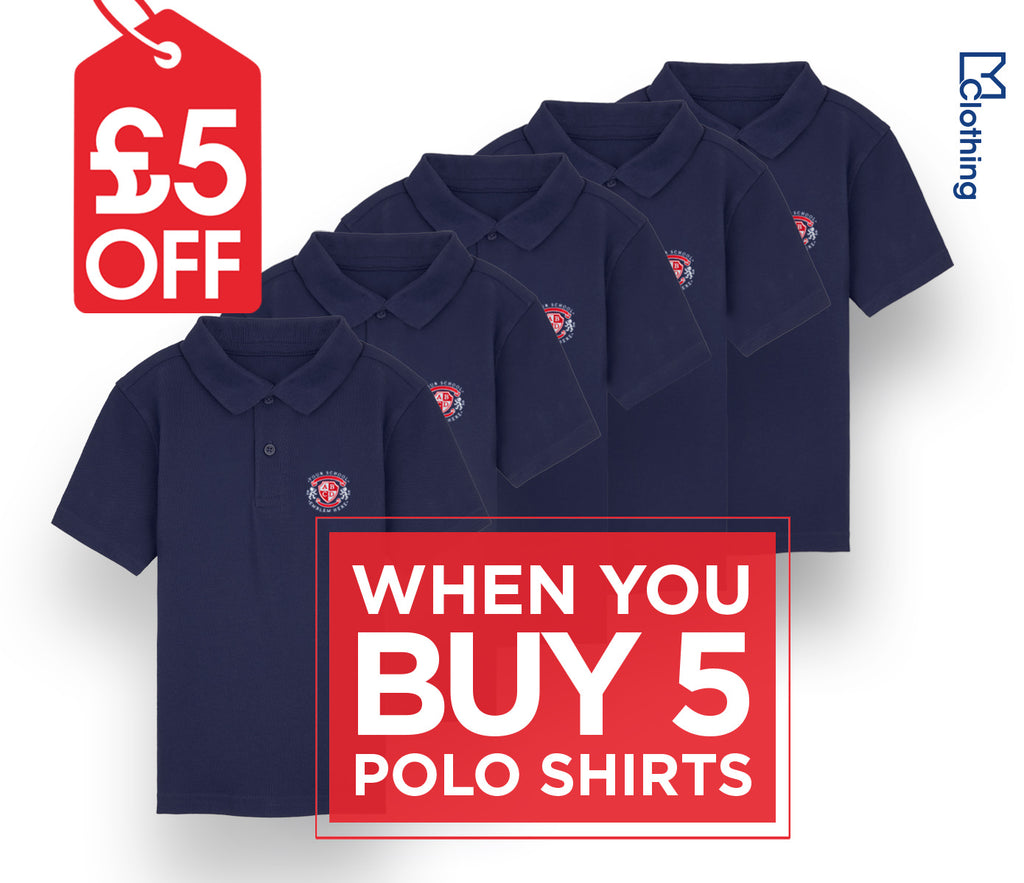 5 Pack - Polo Shirt - Navy