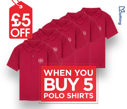 5 Pack - Polo Shirt - Red