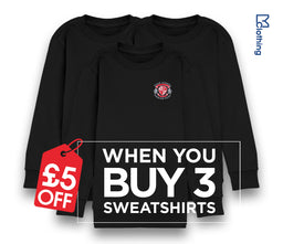3 Pack - Round Neck Sweatshirt - Black