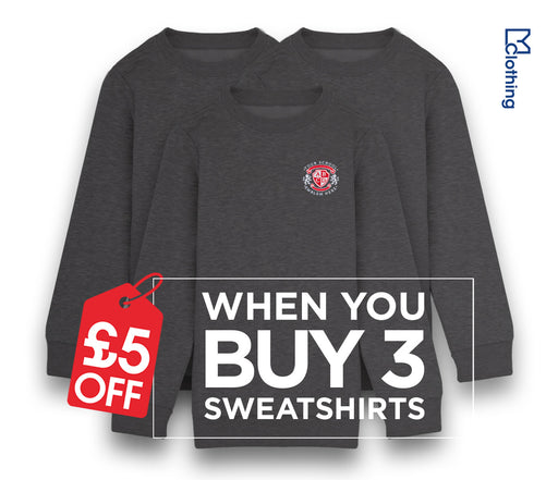 3 Pack - Round Neck Sweatshirt - Black