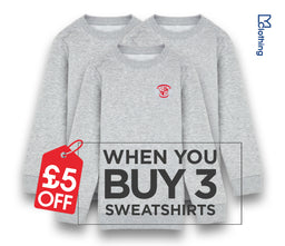 3 Pack - Round Neck Sweatshirt - Grey