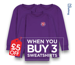 3 Pack - Round Neck Sweatshirt - Purple