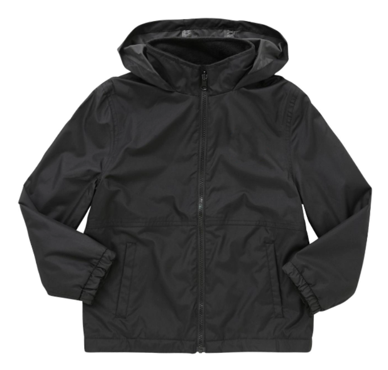 Plain Reversible Fleece Jacket - Black