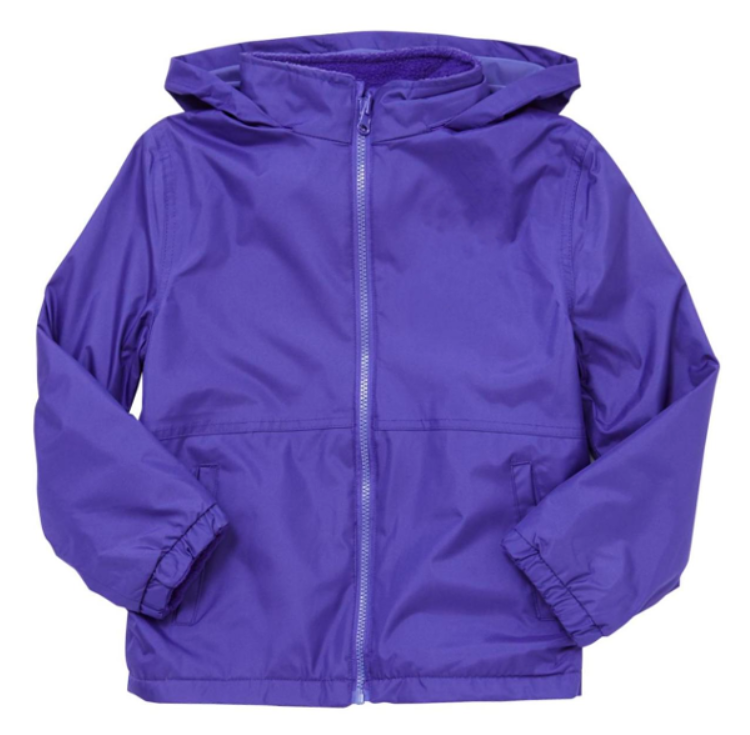 Plain Reversible Fleece Jacket - Purple