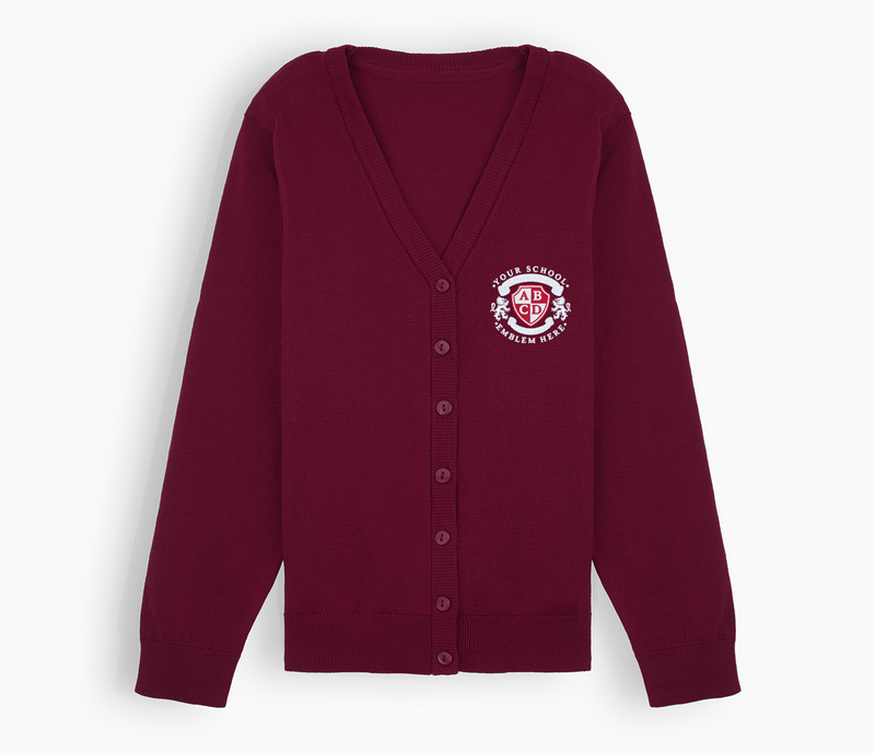 Lightweight Straight Edge Cardigan - Burgundy