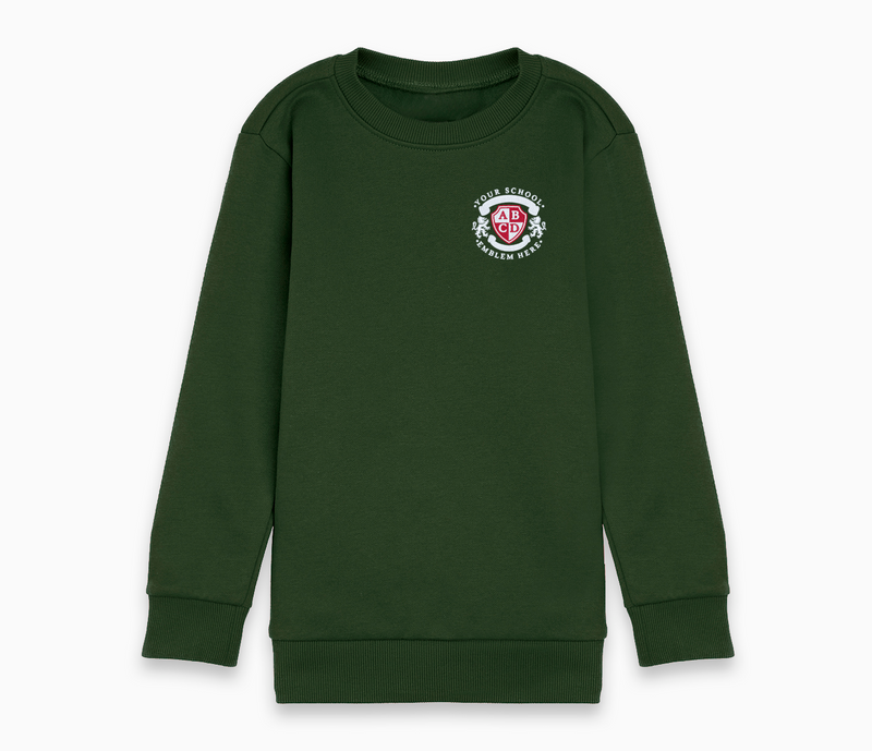 Round Neck Sweatshirt - Bottle Green