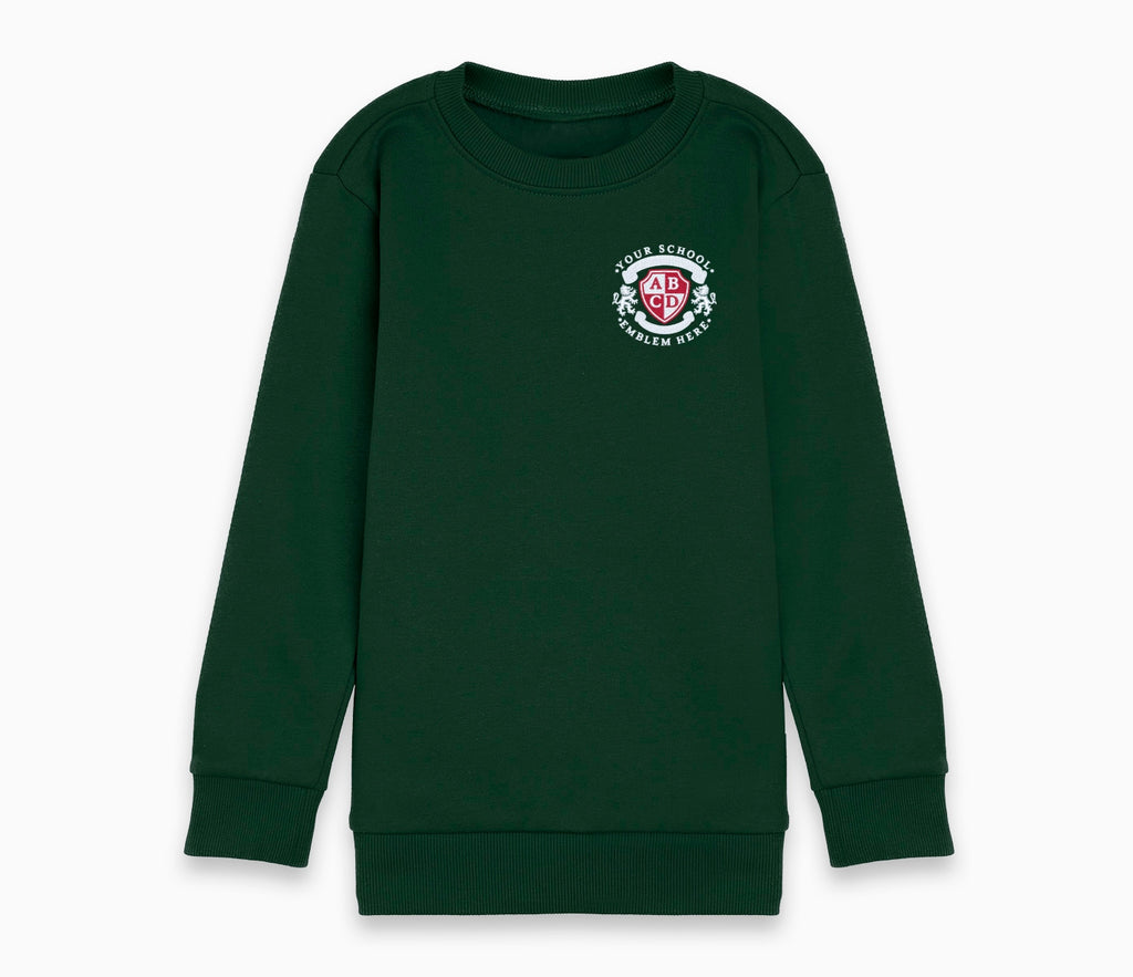 Round Neck Sweatshirt - Bottle Green