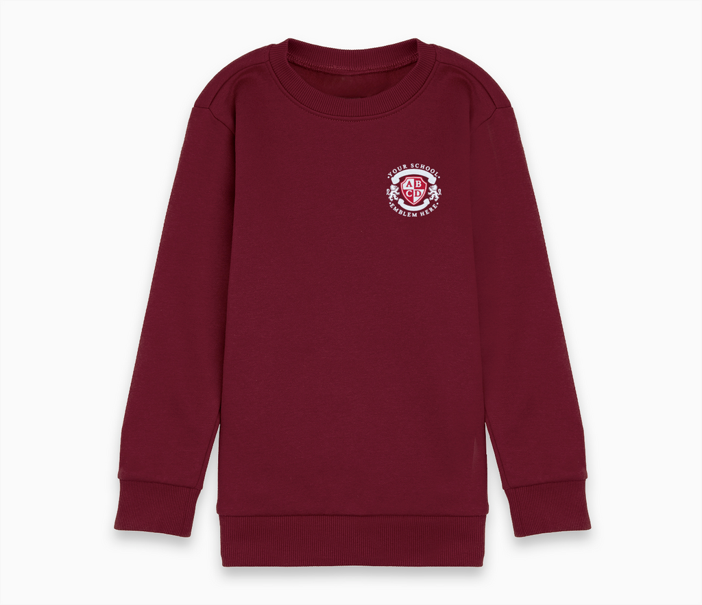 Round Neck Sweatshirt Burgundy My Clothing
