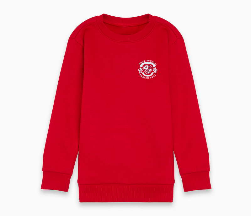 Round Neck Sweatshirt - Red