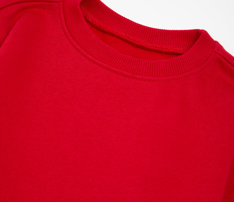 Round Neck School Sweatshirt - Red | MyClothing