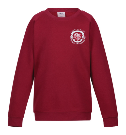 Round Neck Sweatshirt - Claret