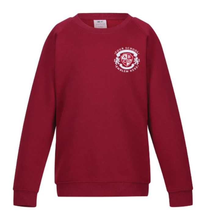 Round Neck Sweatshirt - Claret