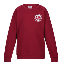 Round Neck Sweatshirt - Claret