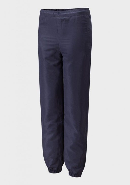 Performance Trouser - Navy with elasticated waist, two zip pockets, reverse pocket, and long leg zips for easy access; designed for comfort and durability.