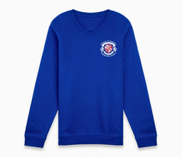 V-Neck Sweatshirt - Royal Blue