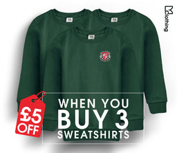 3 Pack - Round Neck Sweatshirt - Bottle Green